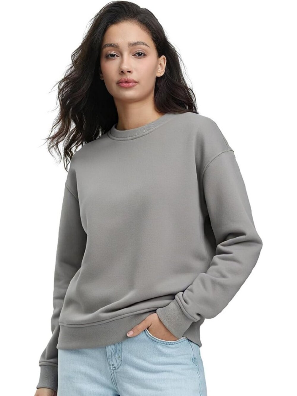 Cozy Heavyweight Fleece Crewneck Sweatshirt - Perfect for Layering & Comfort